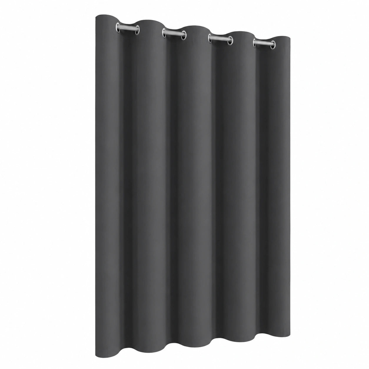 PANOVOUS Raumteiler Vorhang Grau – Blickdicht mit Ösen 254 x 240 cm