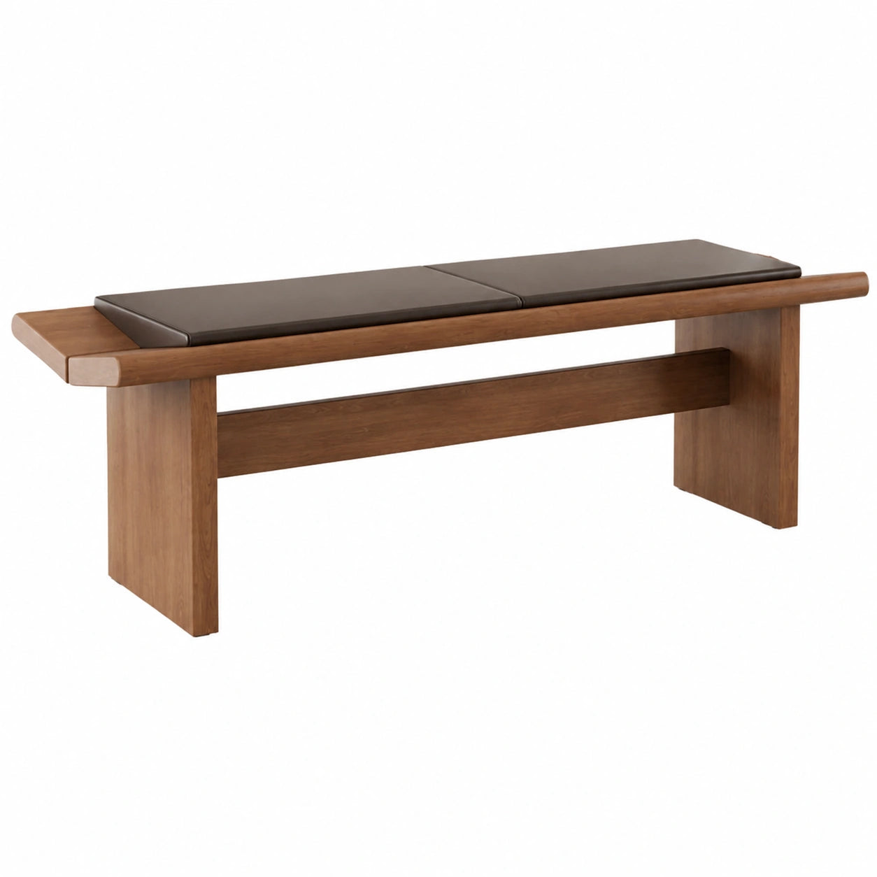 Moderner Holz-Schuhbank mit Lederpolsterung, Stauraum und stilvollem Design