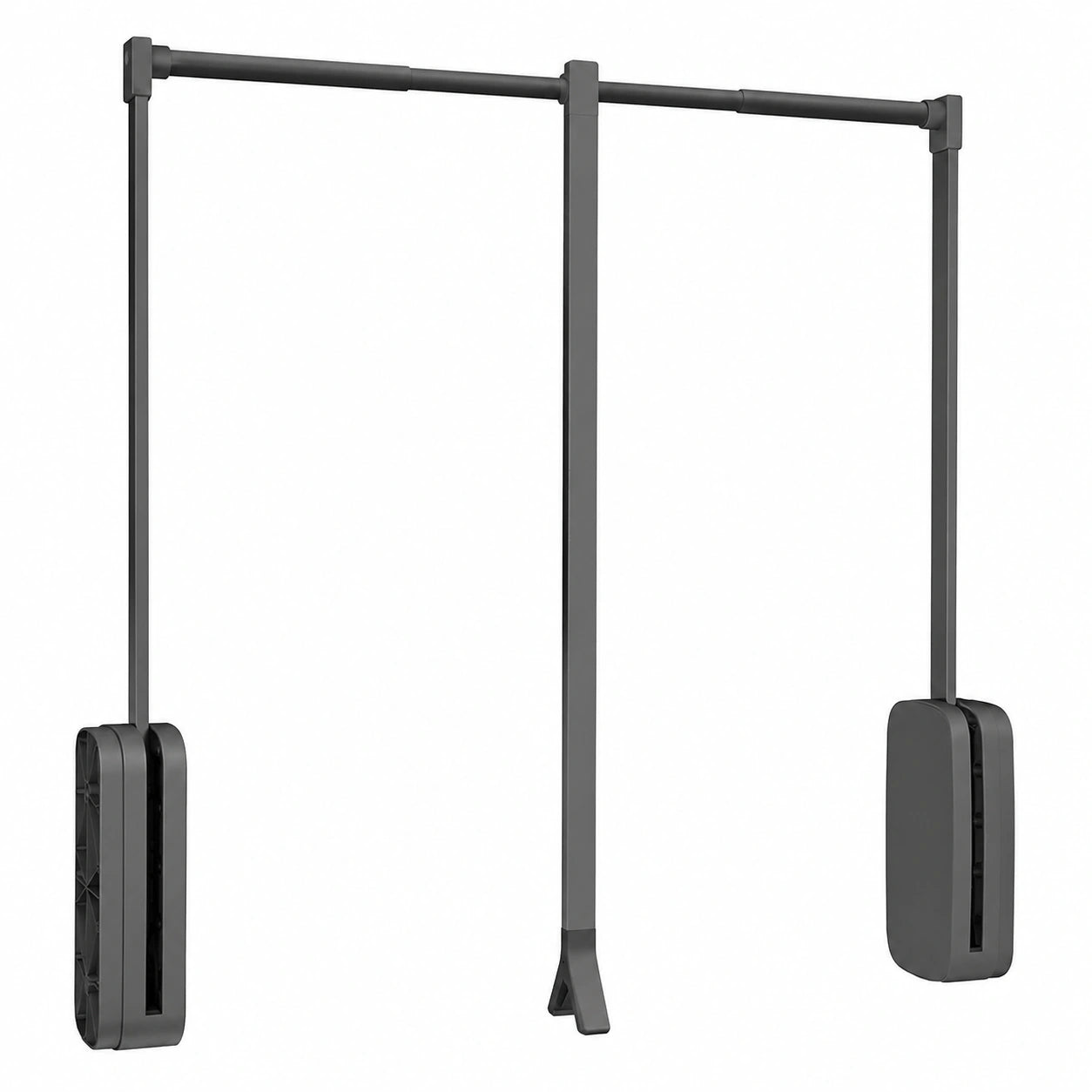 Emuca Kleiderlift verstellbar 830-1150mm, Titanfarbe, Metall