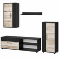 Vicco Wohnwand Berno in Beige, 4-teiliges Set für Mediengeräte und Zubehör