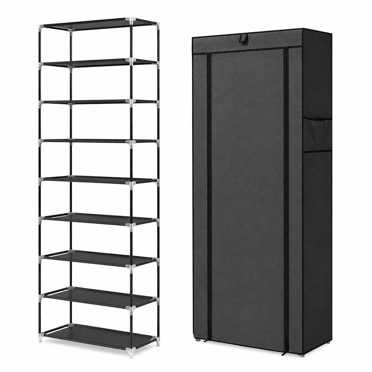 LANTUS Faltbarer Kleiderschrank für Schlafzimmer und Ankleidezimmer, 60x30x160 cm