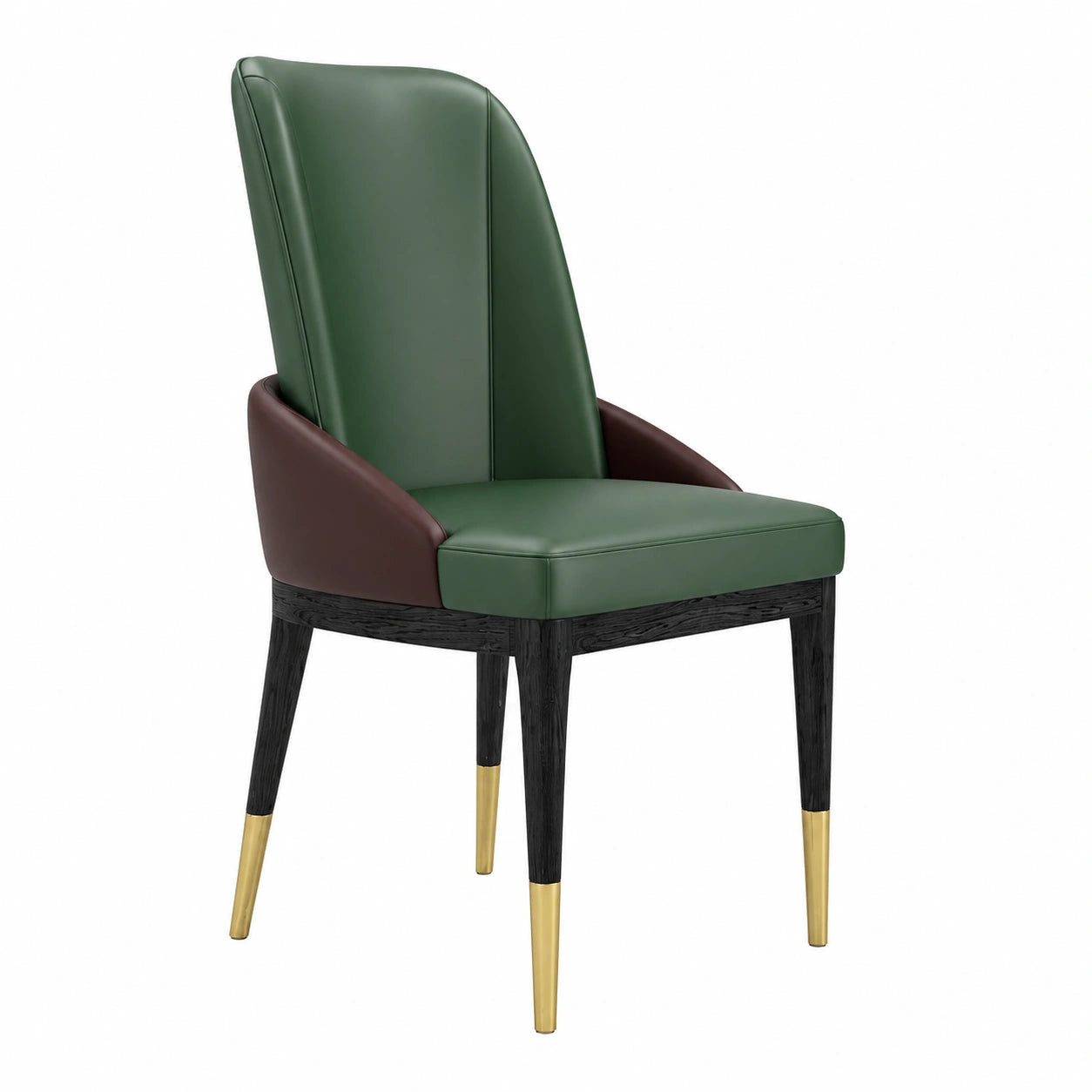 Stilvoller Esszimmerstuhl mit 3D-Rückenlehne und Metallbeinen, ideal für Wohnzimmer und Küche