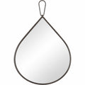 Dekorativer Tropfenspiegel mit Bronze-Rahmen, 65x45 cm, für Bad und Wohnzimmer
