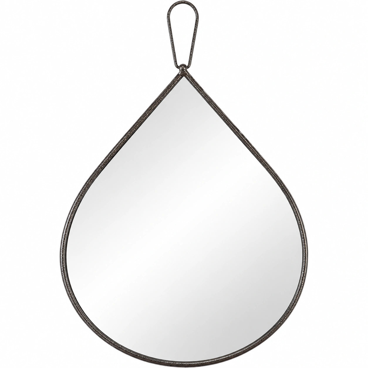 Dekorativer Tropfenspiegel mit Bronze-Rahmen, 65x45 cm, für Bad und Wohnzimmer