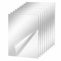 Selbstklebende Acryl-Spiegelfliesen 4er-Set für Badezimmer-DIY-Dekoration