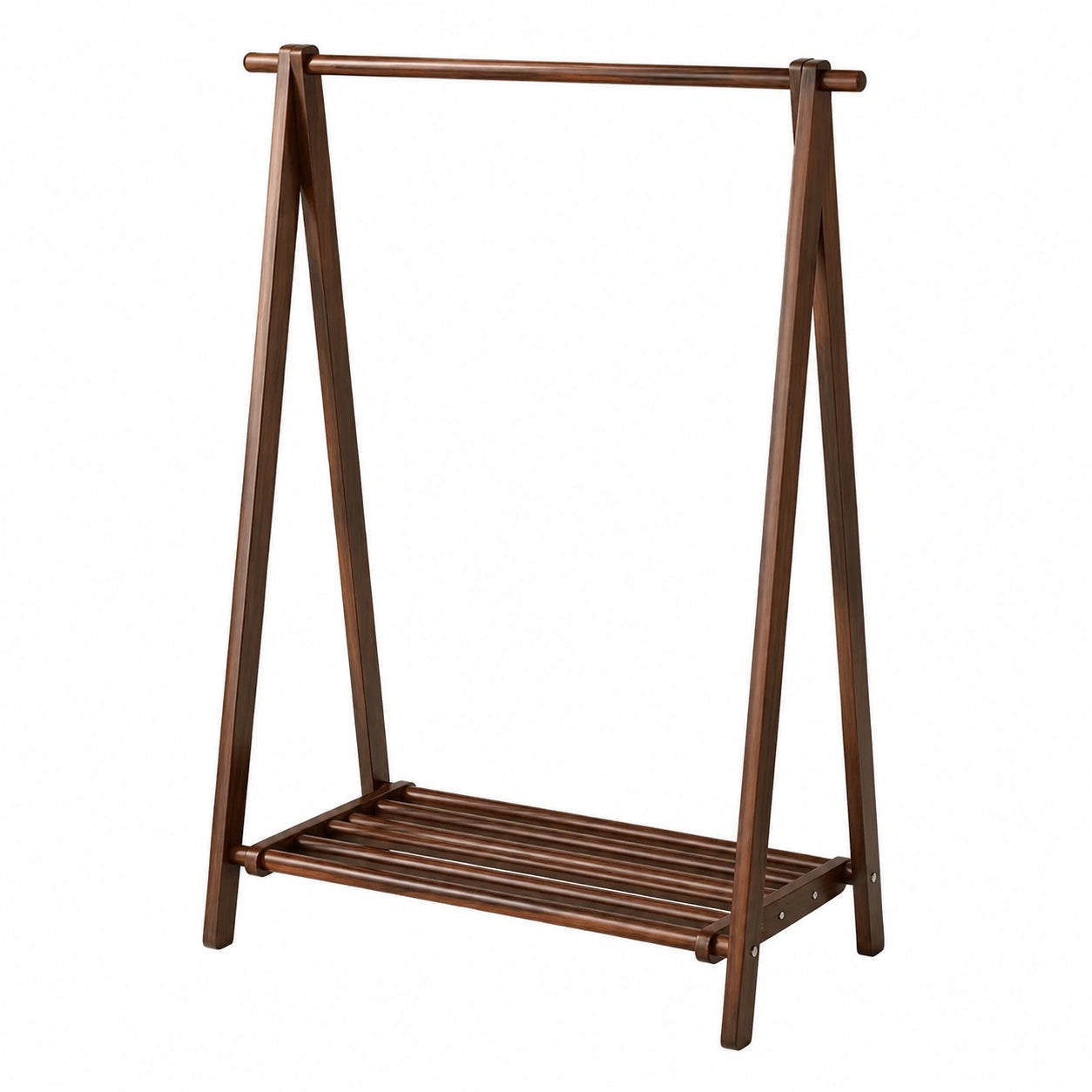 Massivholz-Kleiderständer mit Hutablage - Klappbar und belastbar bis 80 kg - Ideal für Flur und Wohnzimmer, in 60/80/100/120 cm
