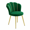 Moderner Sessel mit Muschel-Design und goldenen Beinen für Wohn- und Schlafzimmer