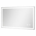 YOLEO LED Badezimmerspiegel mit Bluetooth, beleuchtet und beschlagfrei, 100x60 cm, Touch-Bedienung, Wandmontage, drei Lichtfarben, inklusive Steckdose