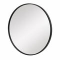 Runder Wandspiegel mit schwarzem Metallrahmen, ideal für Badezimmer oder Wohnzimmer, 70 cm