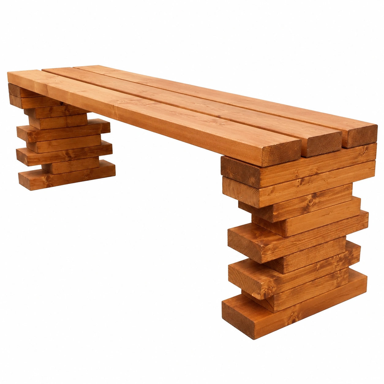Hochwertige Gartenbank aus Holz für Innen- und Außenbereich, 100x38,5x40 cm, maßgefertigt erhältlich