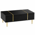 Moderner TV-Schrank und Couchtisch-Set in Hochglanz Schwarz